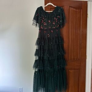 Icy City Green Embellished Maxi